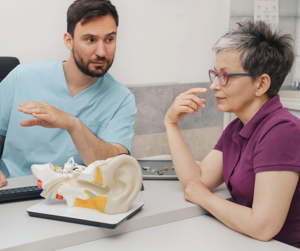 Ent Doctor Consulting Patient With Hearing Loss 1024x857