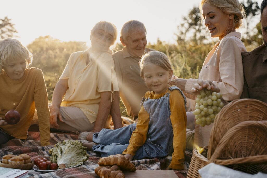 Happy Family Outdoors Close Up 1024x683