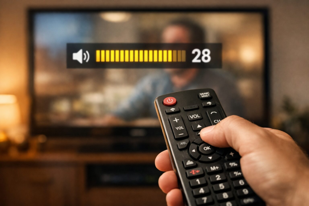 udito volume tv
